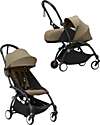 Stokke YOYO3 Stroller Duo - Black Frame + Toffee Textile 6+ newborn kit 0+ Lights Strollers