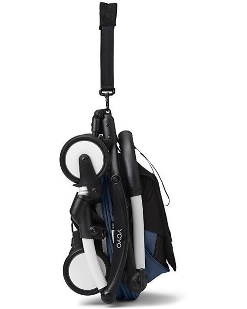 Stokke YOYO3 Stroller Duo - White Frame + Air France Blue Textile 6+ newborn kit 0+ Trio and Duo Strollers