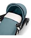 Stokke YOYO3 Stroller Duo - White Frame + Aqua Textile 6+ newborn kit 0+ Trio and Duo Strollers