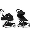 Stokke YOYO3 Stroller Duo - White Frame + Black Textile 6+ newborn kit 0+ Lights Strollers