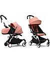 Stokke YOYO3 Stroller Duo - White Frame + Ginger Textile 6+ newborn kit 0+ Trio and Duo Strollers