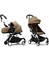 Stokke  YOYO3 Stroller Duo - White Frame + Toffee Textile 6+ newborn kit 0+ Lights Strollers