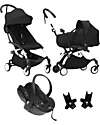 Stokke YOYO3 Stroller Trio - White Frame + Black Bassinet 0+ and 6+ Car Seat + Adapters Lights Strollers