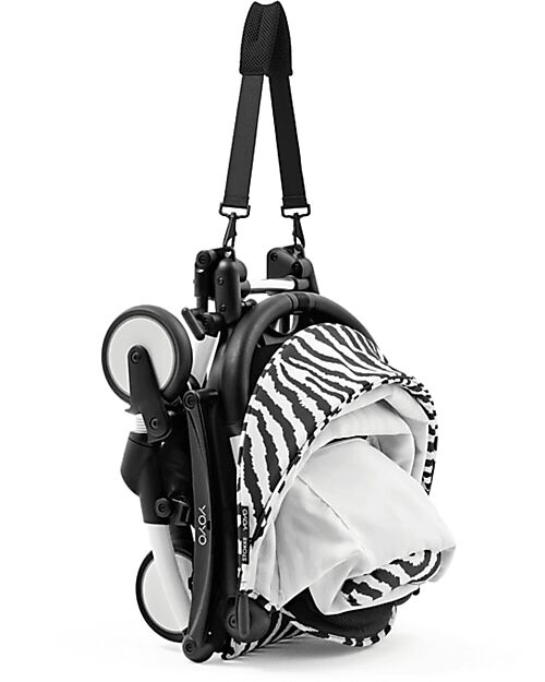 Stokke YOYO3 Stroller White Frame and Zebra Seat - From 6 Months Lights Strollers