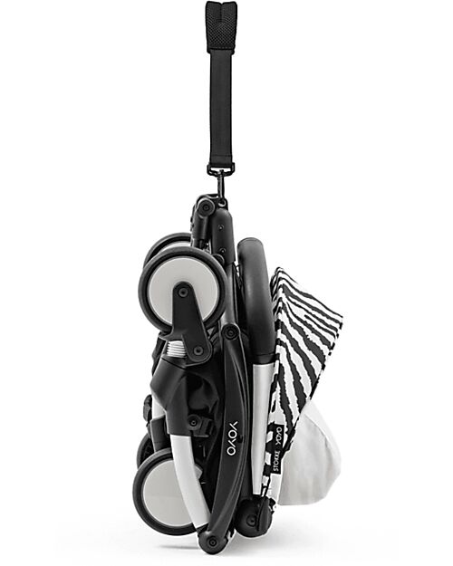 Stokke YOYO3 Stroller White Frame and Zebra Seat - From 6 Months Lights Strollers