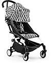 Stokke YOYO3 Stroller White Frame and Zebra Seat - From 6 Months Lights Strollers