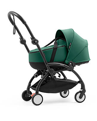 Stokke YOYO5 Stroller Frame - Black + Bassinet 0+ - Forest Pushchairs