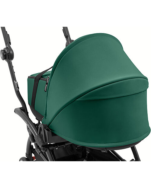 Stokke YOYO5 Stroller Frame - Black + Bassinet 0+ - Forest Pushchairs