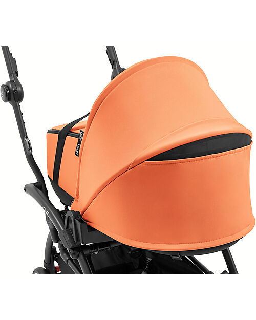 Stokke YOYO5 Stroller Frame - Black + Bassinet 0+ - Peach Pushchairs
