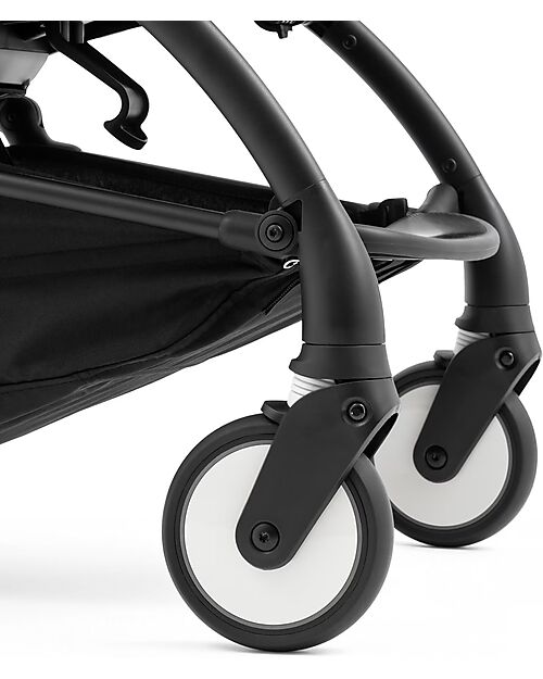 Stokke YOYO5 Stroller Frame - Black - Includes Spacious Storage Basket Pushchairs