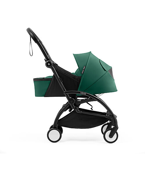 Stokke  YOYO5 Stroller Frame - Black + Newborn Pack 0+ - Forest Pushchairs