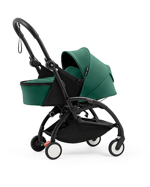 Stokke  YOYO5 Stroller Frame - Black + Newborn Pack 0+ - Forest Pushchairs