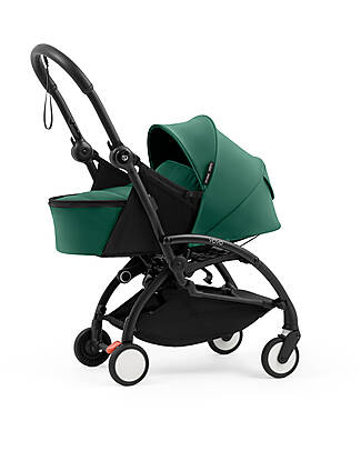 Stokke  YOYO5 Stroller Frame - Black + Newborn Pack 0+ - Forest Pushchairs