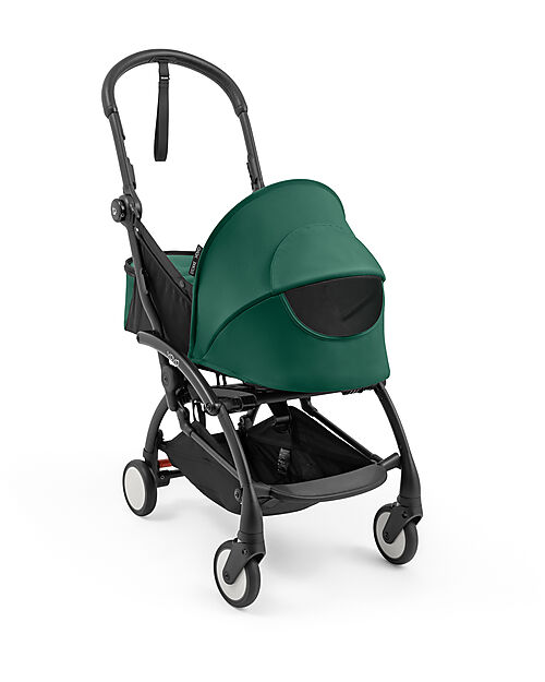 Stokke  YOYO5 Stroller Frame - Black + Newborn Pack 0+ - Forest Pushchairs