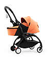 Stokke YOYO5 Stroller Frame - Black + Newborn Pack 0+ - Peach Pushchairs