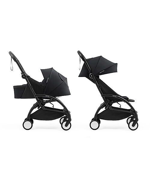 Stokke YOYO5 Stroller Frame - Black -  Seat Pack 6+ - Newborn Pack 0+ - Black Pushchairs