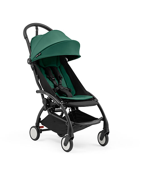 Stokke YOYO5 Stroller Frame - Black -  Seat Pack 6+ - Newborn Pack 0+ - Forest Pushchairs