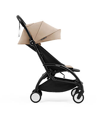 Stokke  YOYO5 Stroller Frame - Black -  Seat Pack 6+ - Newborn Pack 0+ - Taupe Pushchairs