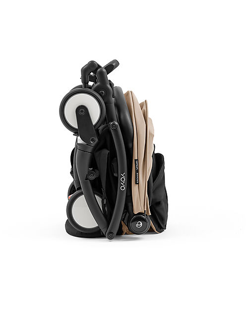 Stokke  YOYO5 Stroller Frame - Black -  Seat Pack 6+ - Newborn Pack 0+ - Taupe Pushchairs