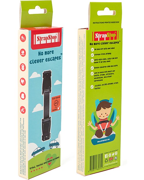 StrapStop Multipurpose Safety Strap StrapStop for Car Seats and Strollers - Black - No more escapes! Accessories