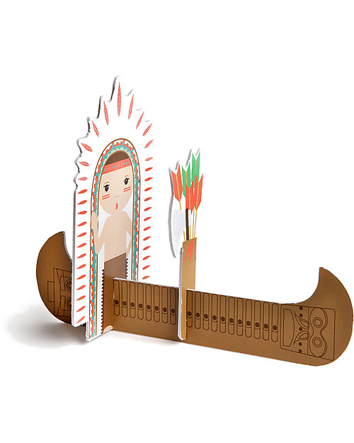 StudioRoof Popout Card Travel Theme - Indian Kayak - Boy with Plane - Moving Holidays Art & Craft Kits