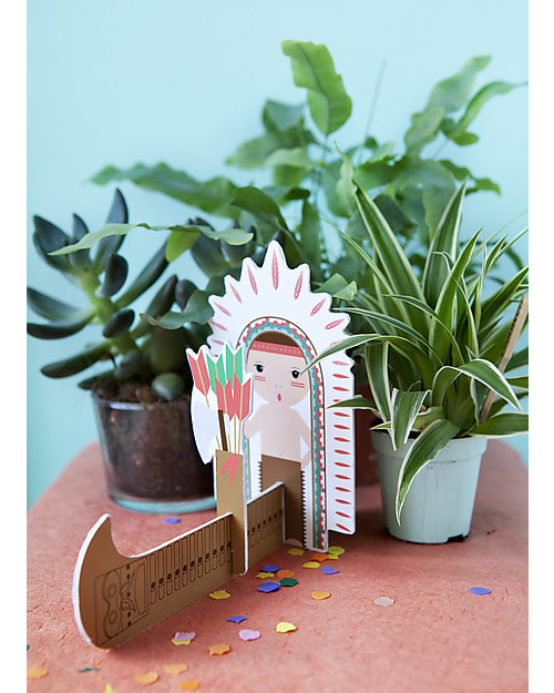 StudioRoof Popout Card Travel Theme - Indian Kayak - Boy with Plane - Moving Holidays Art & Craft Kits