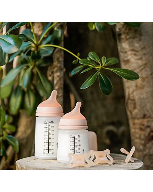 Suavinex Anti-Colic Baby Bottle Zero.ZeroTM - 180 ml - From Birth in Combination with Breastfeeding Baby Bottles