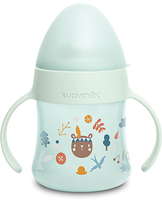 Suavinex Baby Bottle First with Handles and Spout - 150 ml - 4-12 months - Blue Baby Bottles