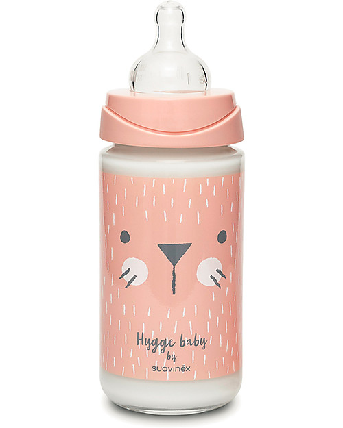 Suavinex Baby Bottle Hygge with 3 Positions Teat - 240 ml - 6-18 Months - Pink Baby Bottles