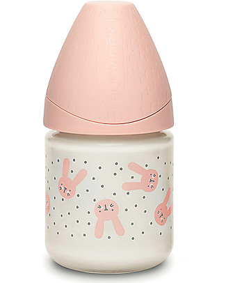 Suavinex Baby Bottle Hygge with Anti-colic Valve - 120 ml - from Birth - Pink Anti-Colic Baby Bottles