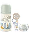 Suavinex Birth Kit - Bottle Pacifier and Clip - Light Blue - The Perfect Gift! Dummies & Soothers