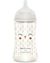 Suavinex Bonhomia Polyamide Baby Bottle - 270 ml - White Owl - 3+ - with Symmetric Teat SX Pro Baby Bottles