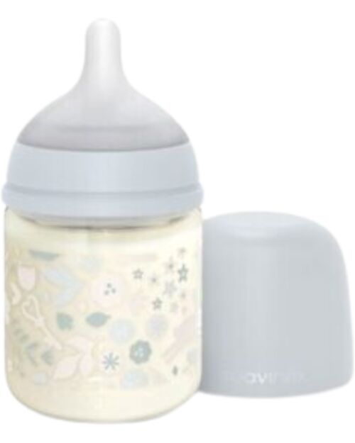 Suavinex Glass Baby Bottle Wonderland Liberty - 120 ml - Slow Flow - Blue Baby Bottles