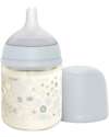 Suavinex Glass Baby Bottle Wonderland Liberty - 120 ml - Slow Flow - Blue Baby Bottles