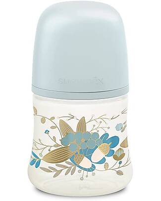 Suavinex Gold Edition Baby Bottle with SXPro™ Teat - 150ml - Slow Flow - Light Blue Baby Bottles