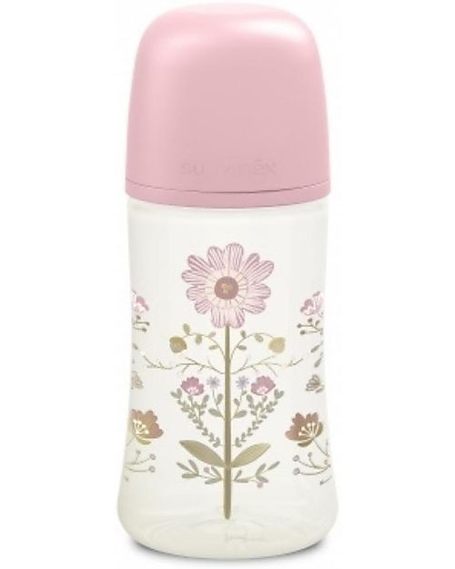 Suavinex Gold Edition Baby Bottle with SXPro™ Teat - 270ml - Medium Flow - Pink Baby Bottles