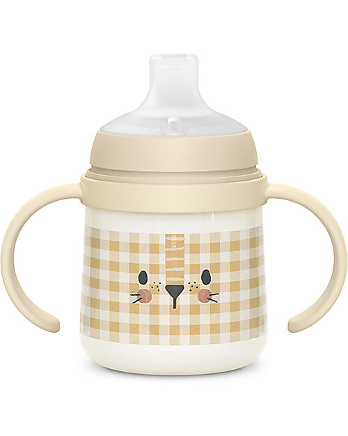 Suavinex Night&Day Bottle - with Handles 150ml - Anti-drip Technology - Lion - from 4 months Baby Bottles