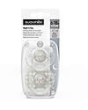 Suavinex Set of 2 Night&Day Pacifiers - Symmetrical SX Pro Silicone Teat - Elephant - 6-18 Months Dummies & Soothers