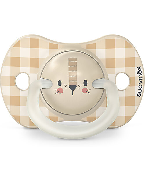 Suavinex Set of 2 Night&Day Pacifiers - Symmetrical SX Pro Silicone Teat - Lion - 6-18 Months Dummies & Soothers