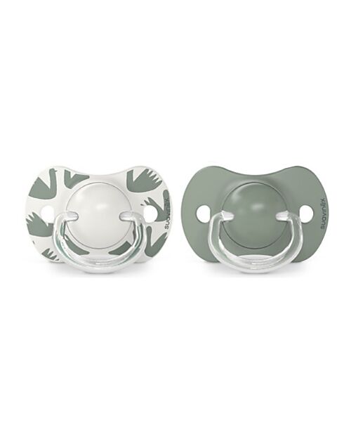 Suavinex Set of 2 Pacifiers - Sx Pro Silicone Nipple - Green - From 6 to 18 Months Dummies & Soothers