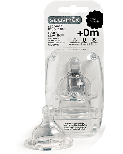 Suavinex Silicone Teat with Anti-colic Valve - From Birth - for Suavinex Bottles Teats