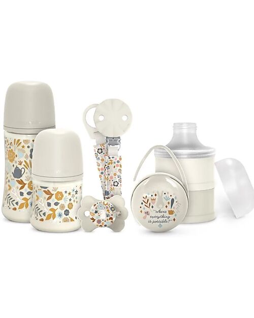 Suavinex Welcome Set Wonderland – Neutral - Pacifier SX Pro – Feeding Bottle 150ml – Feeding Bottle 270ml – Pacifer Case Baby Bottles