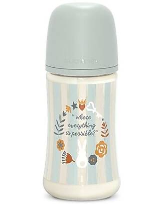 Suavinex Wonderland Feeding Bottle – Light Blue – 270ml - Medium Flow Baby Bottles