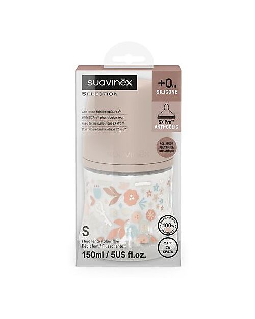 Suavinex Wonderland Feeding Bottle – Pink – 150ml – Slow Flow Baby Bottles