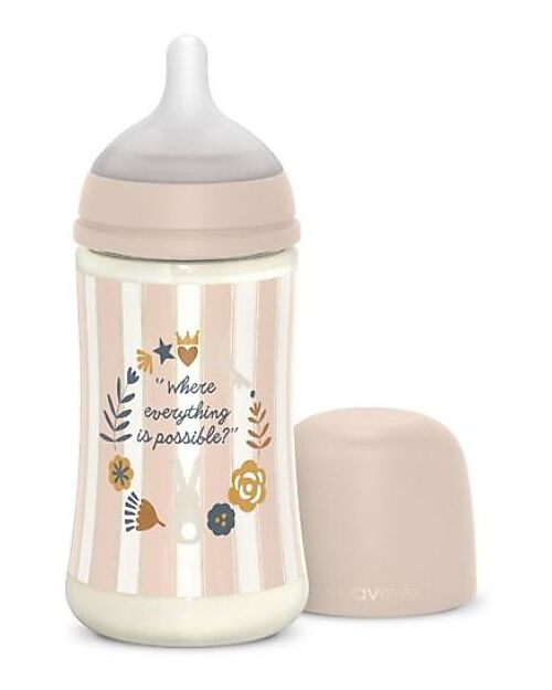 Suavinex Wonderland Feeding Bottle – Pink – 270ml - Medium Flow Baby Bottles