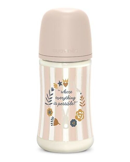 Suavinex Wonderland Feeding Bottle – Pink – 270ml - Medium Flow Baby Bottles