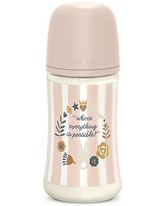 Suavinex Wonderland Feeding Bottle – Pink – 270ml - Medium Flow Baby Bottles