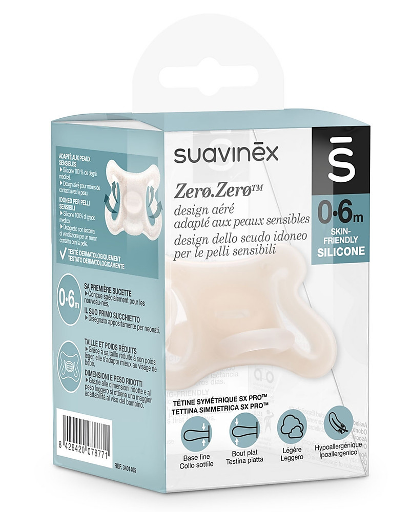 Suavinex Physiological Slow Flow SX Pro Silicone Nipple +0m x2