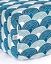 Swedish Linens Crib Fitted sheet - Rainbows Moroccan blue 70x140cm Bed Sheets and Pillow Cases