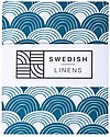 Swedish Linens Crib Fitted sheet - Rainbows Moroccan blue 70x140cm Bed Sheets and Pillow Cases